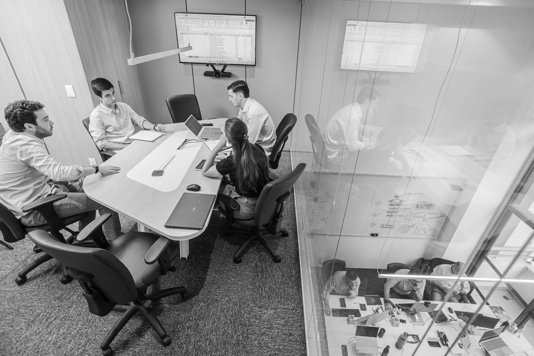 Business leaders reviewing growth plan